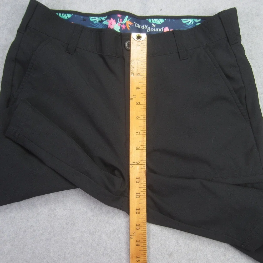 Birdie & Bound Shorts Mens 30 Black Cargo Golf‎ Casual Flat Front - Picture 7 of 12